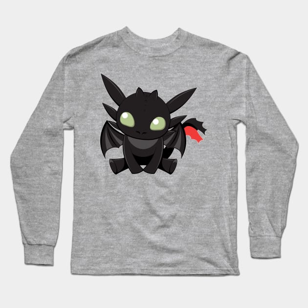 Toothless Tooniefied Long Sleeve T-Shirt by Tooniefied